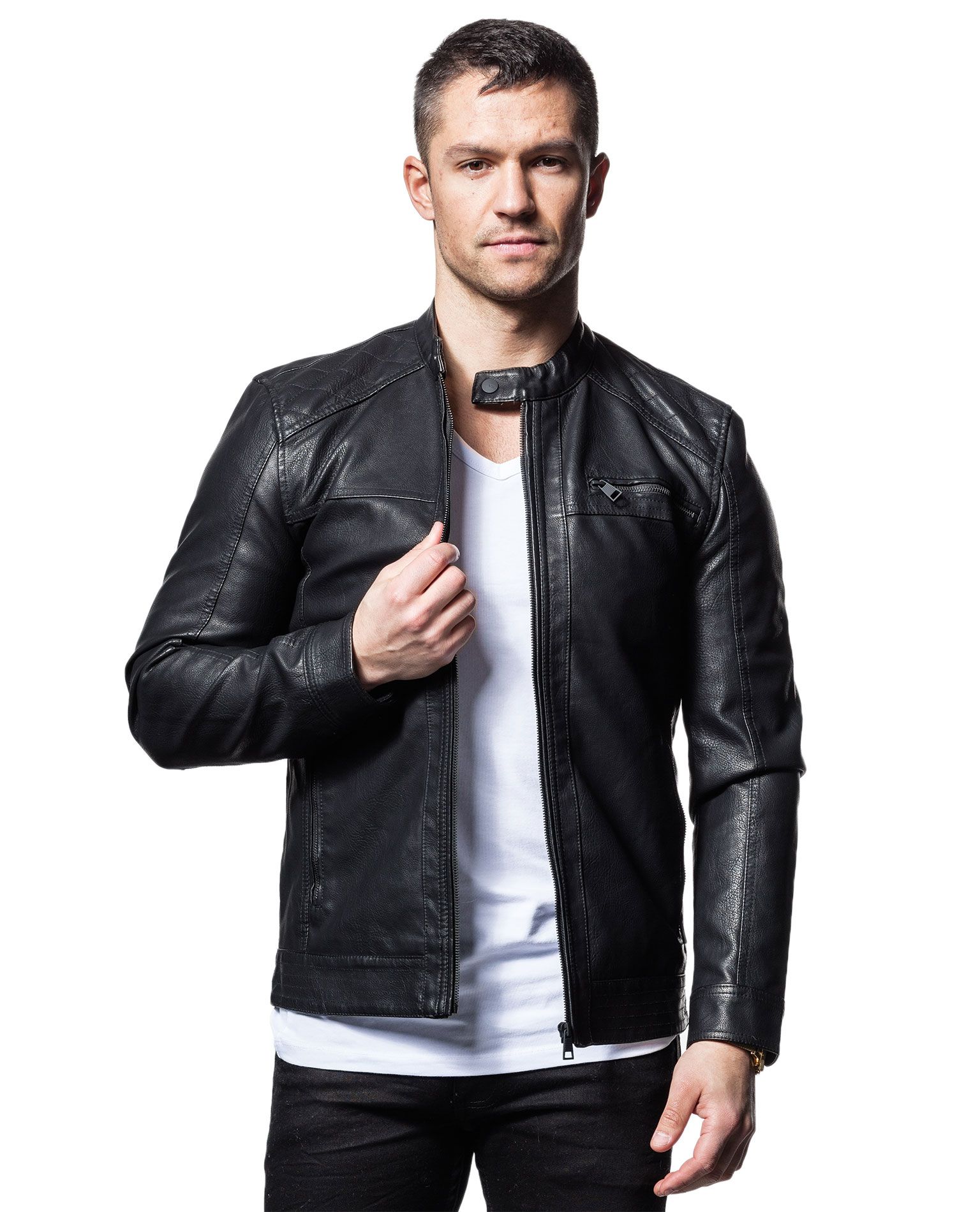 Al Faux Leather Jacket Only & Sons - 1975 - Leather Jackets - Jerone