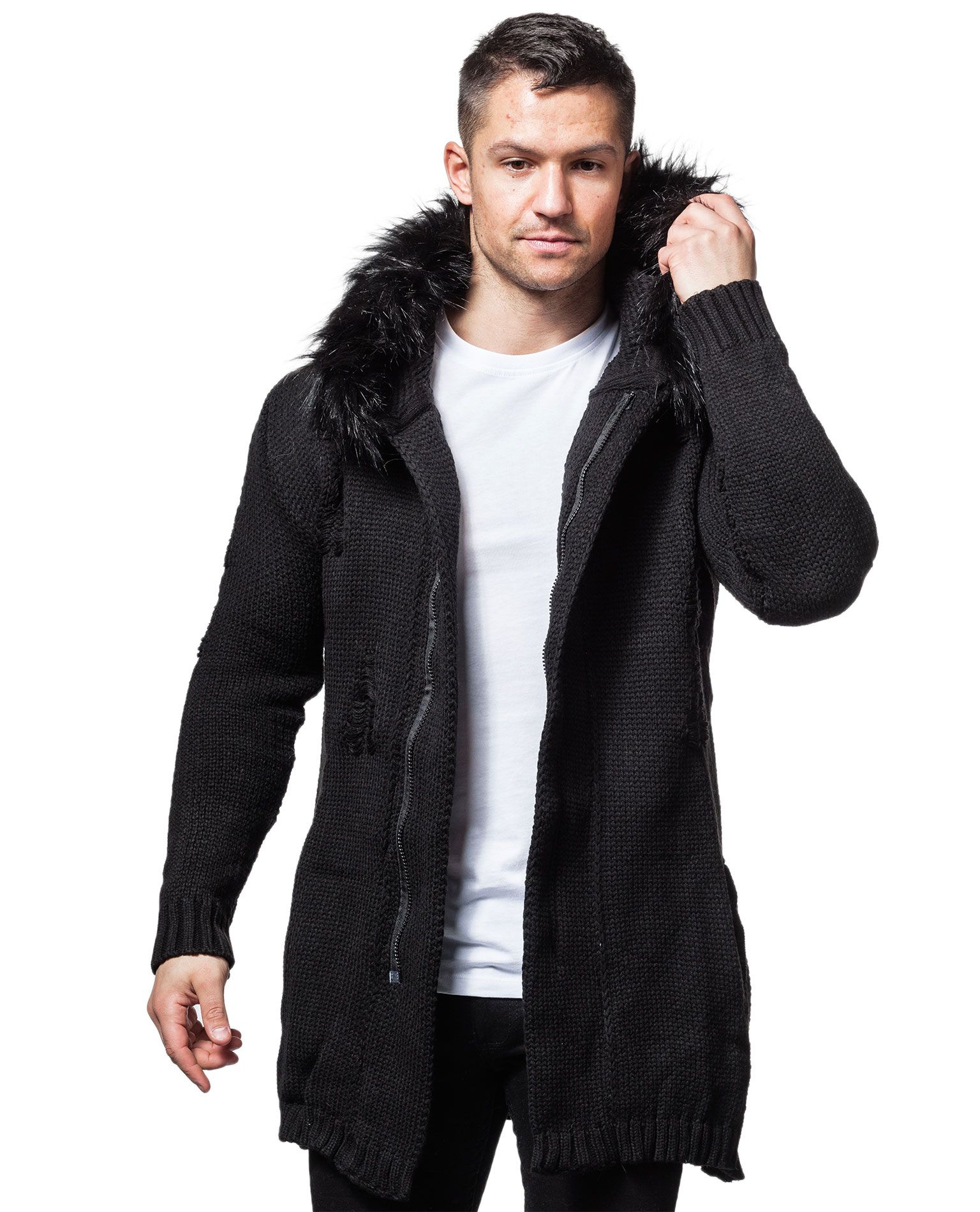 Fur Knitwear Black Jerone - 3509 - Jumpers - Jerone.com