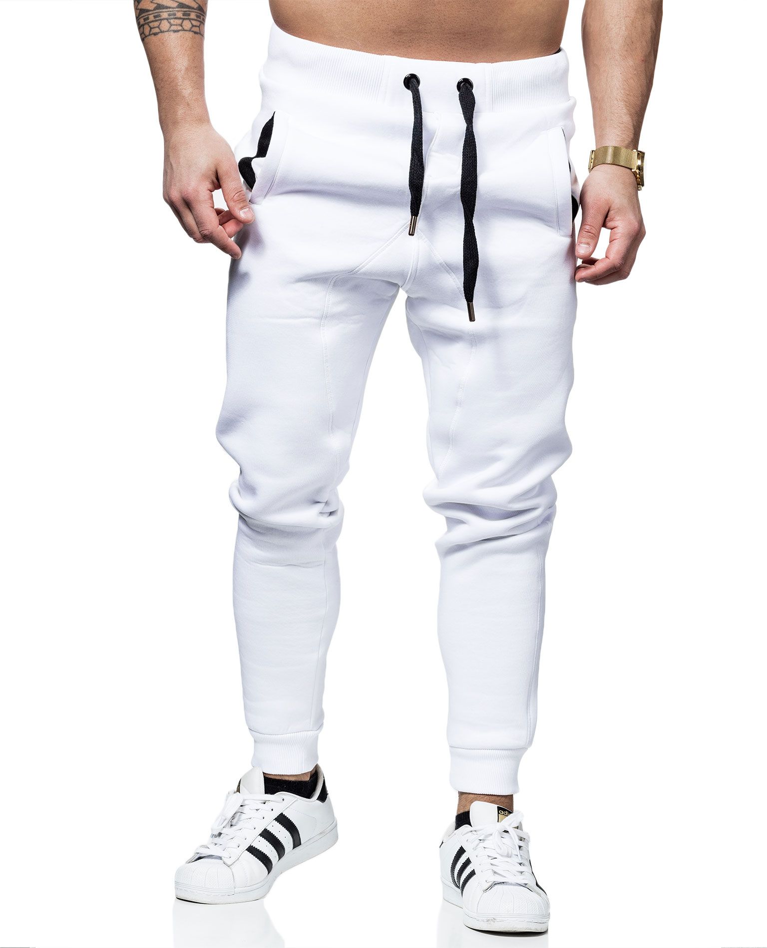 White Sweatpants Young & Rich - 3313 - Trousers - Jerone.com