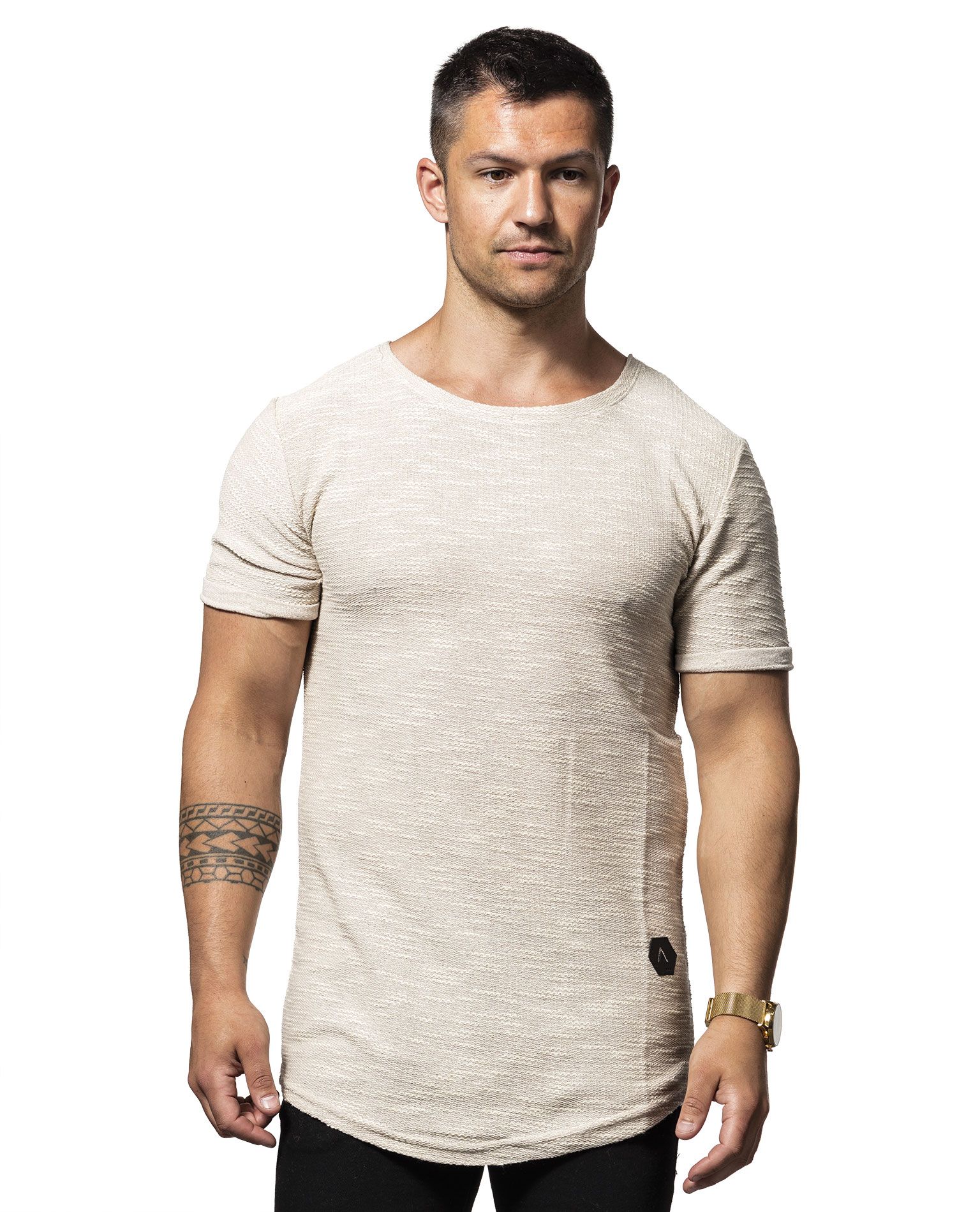 Beige T-Shirt Jerone - W008 - Basic-T-Shirts - Jerone.com