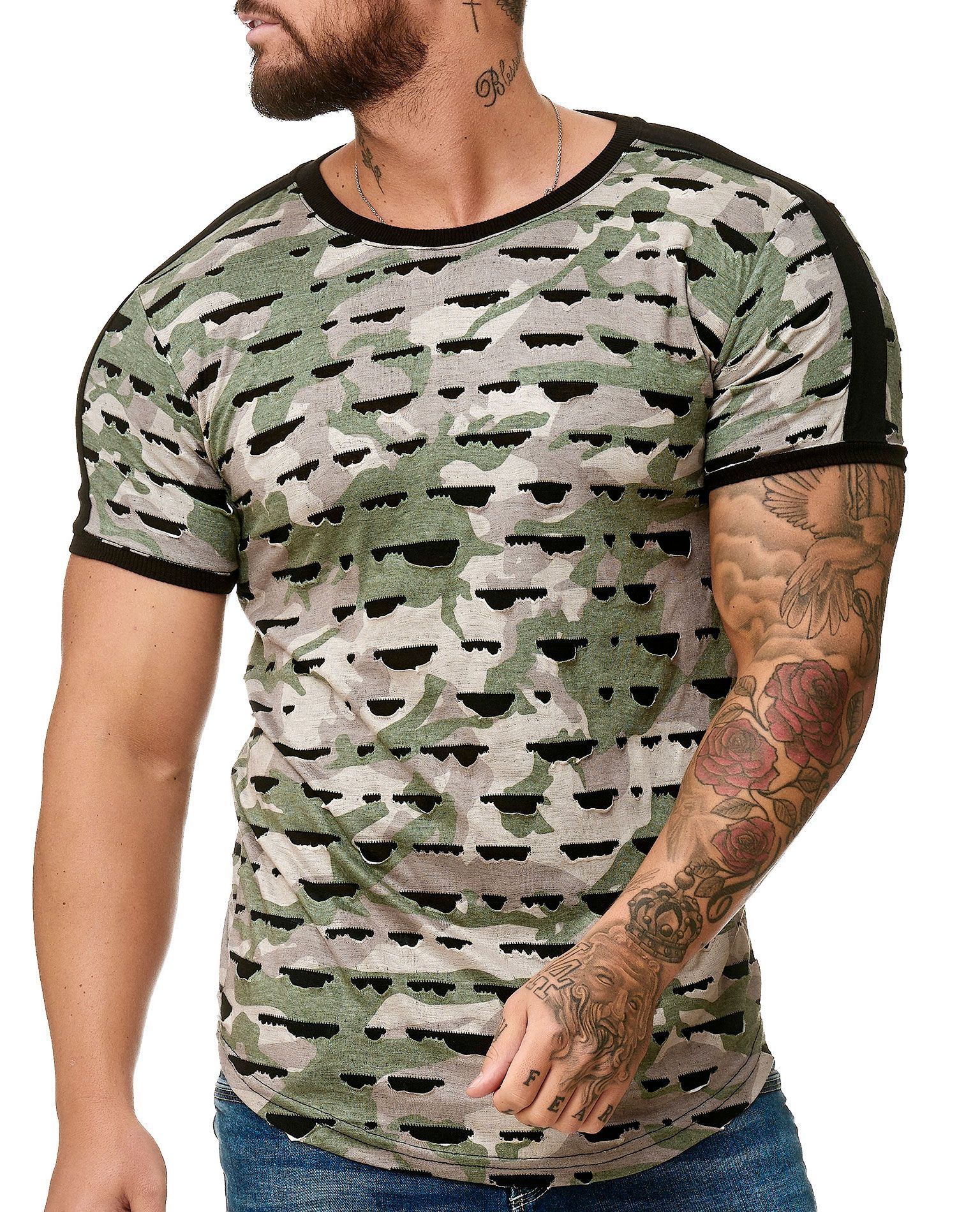 Army T-Shirt Ripped Jerone - 1330 - Print-T-Shirts - Jerone.com