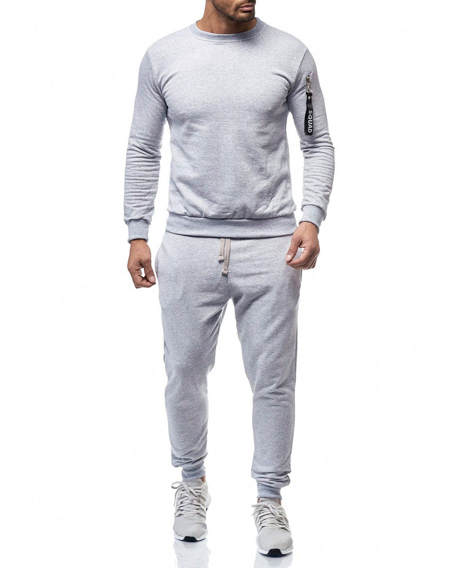 College Tracksuit 2pieces Gray Jerone - 0962 - Tracksuits - Jerone
