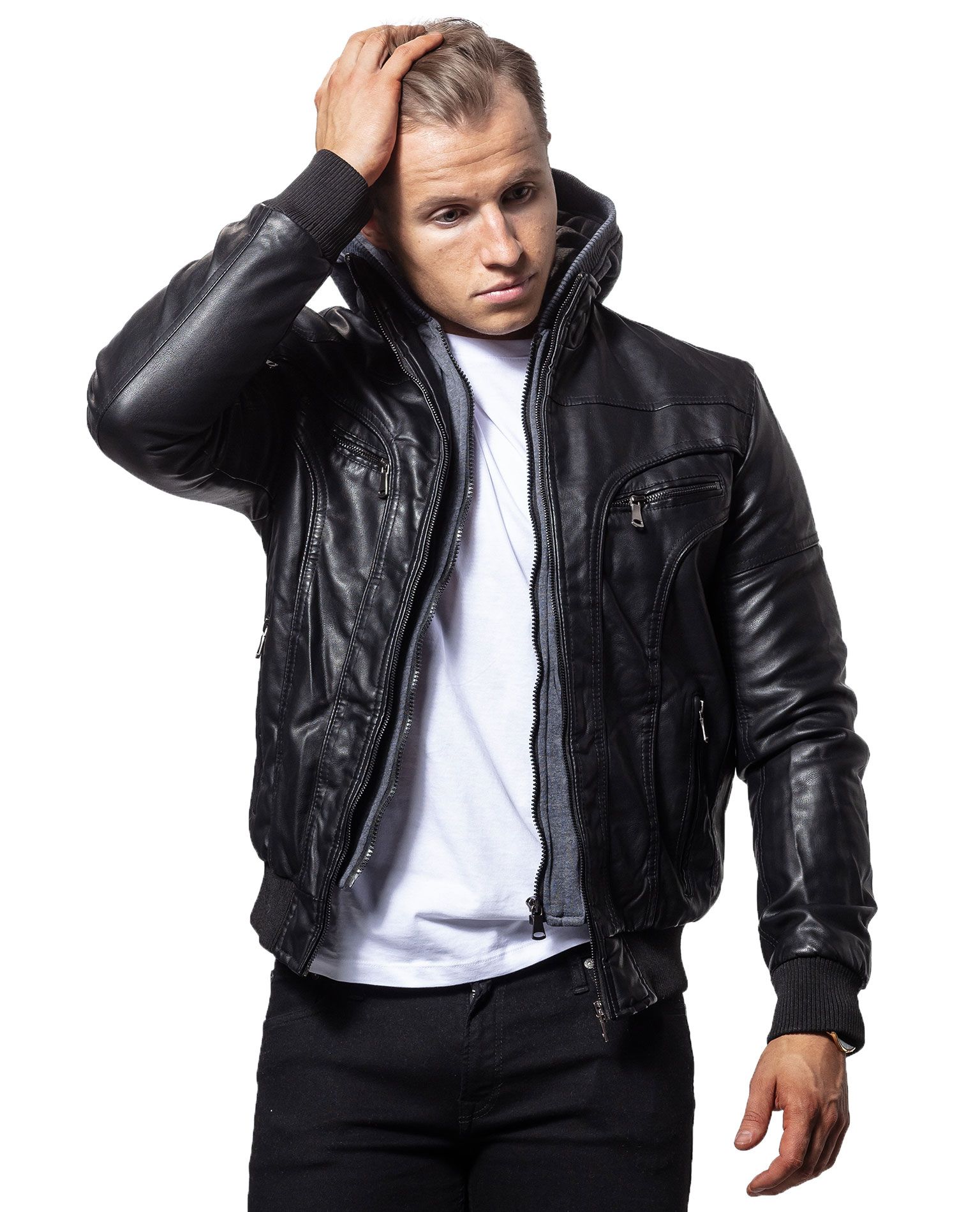 Marco Faux Leather Winter Jacket Jerone - 5001 - Leather Jackets ...