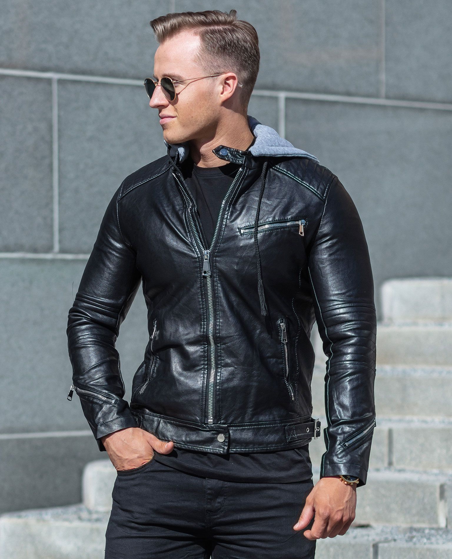 Oscar Faux Leather Jacket Jerone - 375 - Leather Jackets - Jerone.com