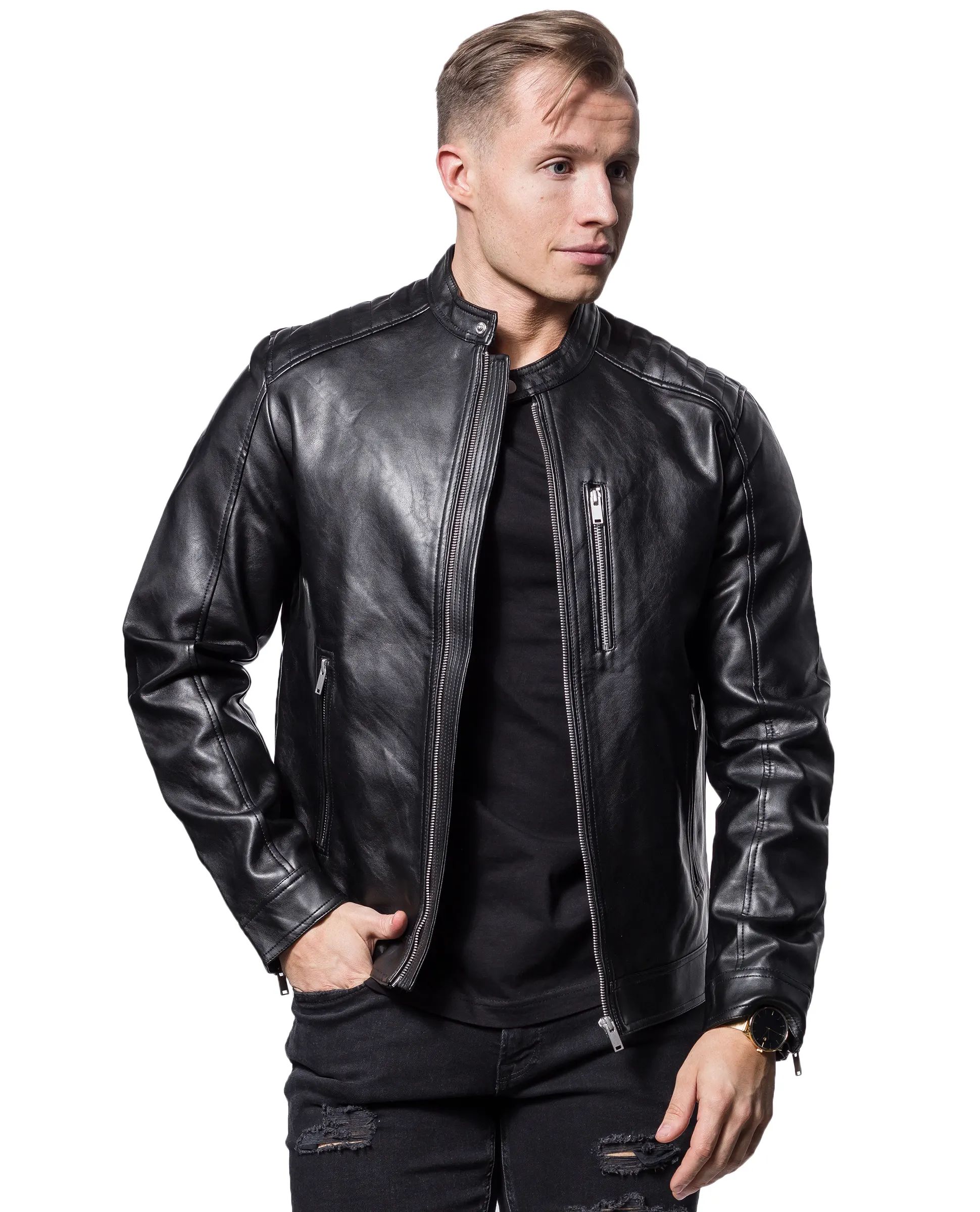 Mason Faux Leather Jacket Jack & Jones - 2345 - Leather Jackets - Jerone