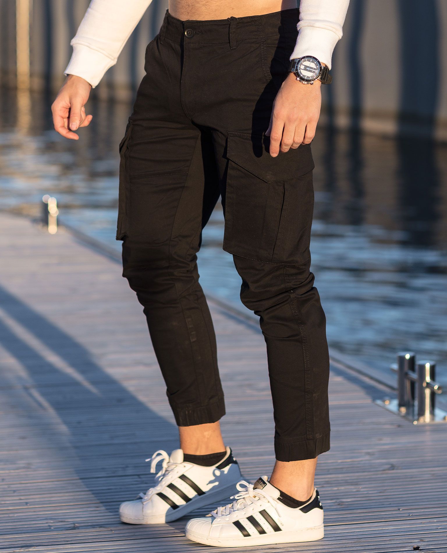 Doodt Weiland Federaal Kim Cargo Pants Black L34 Only & Sons - 0490 - Trousers - Jerone.com