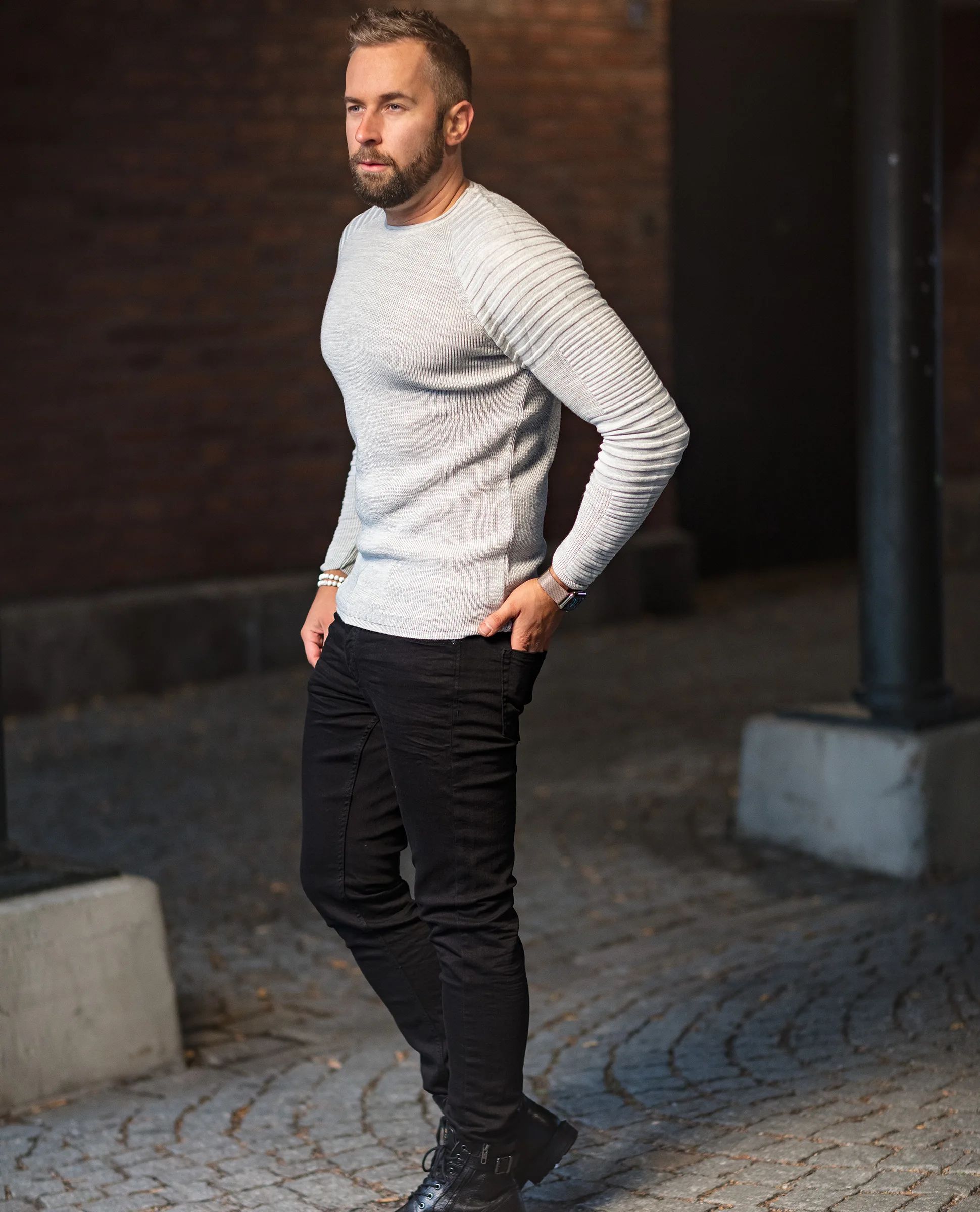 Jumper Knit Gray Carisma - 7791 - Sweaters 