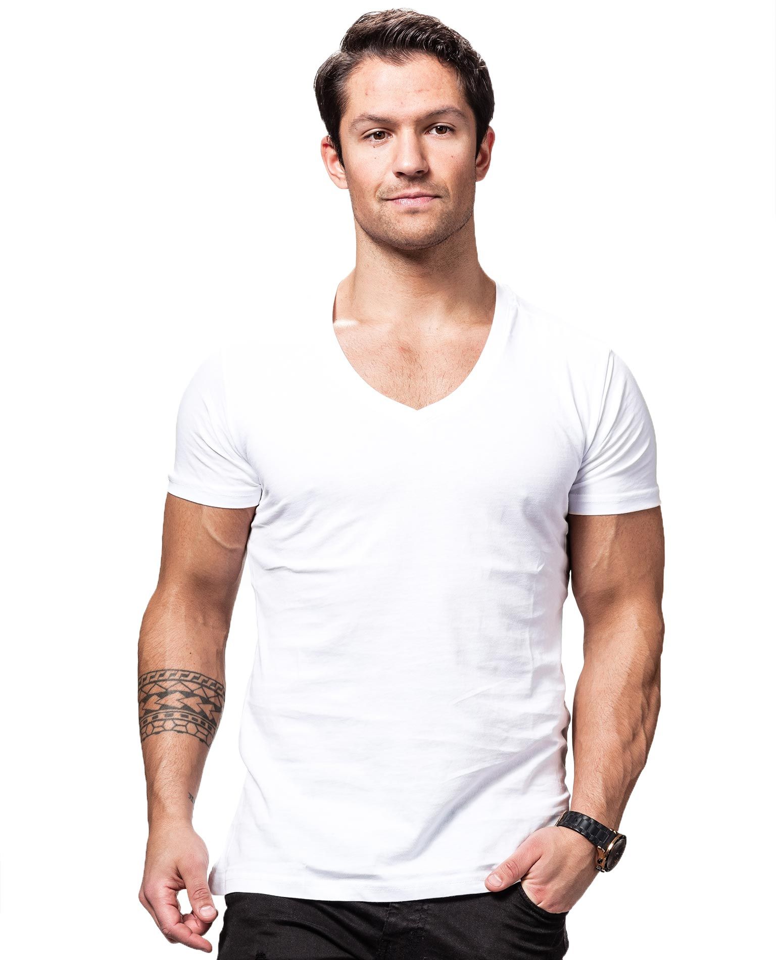 White Tee Young & Rich - 1875 - Basic-T-Shirts - Jerone