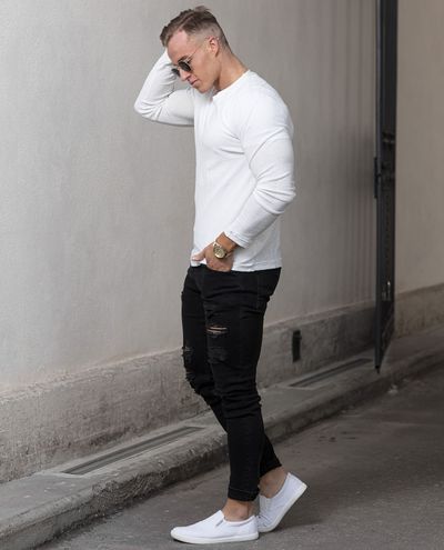 Flow White Crew Neck Only & Sons