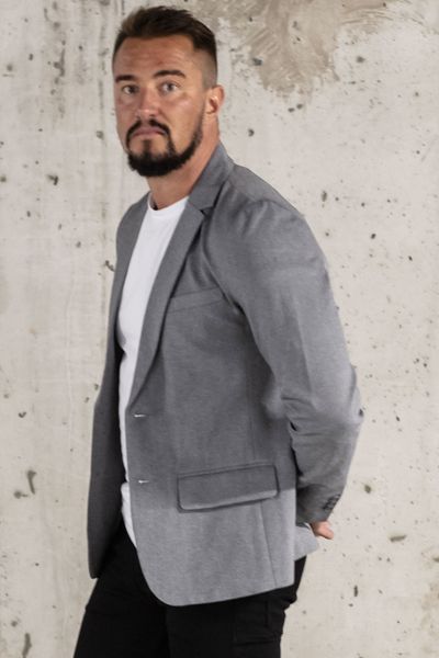 men's grey blazer