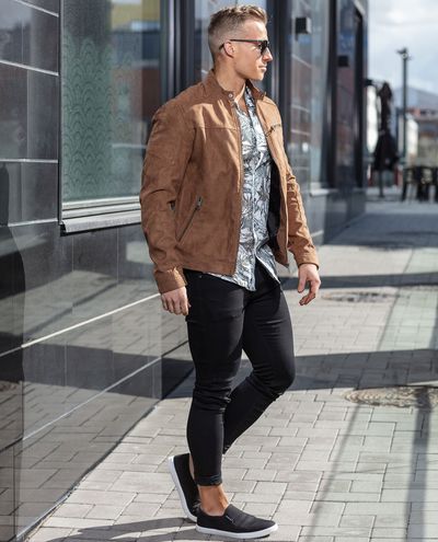 Rocky Jacket Faux Suede Cognac Jack & Jones