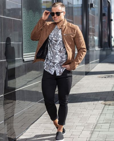 Rocky Jacket Faux Suede Cognac Jack & Jones Rocky Jacket Faux Suede Cognac Jack & Jones