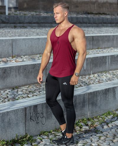 Cotton Baller Tank Burgundy Ryderwear