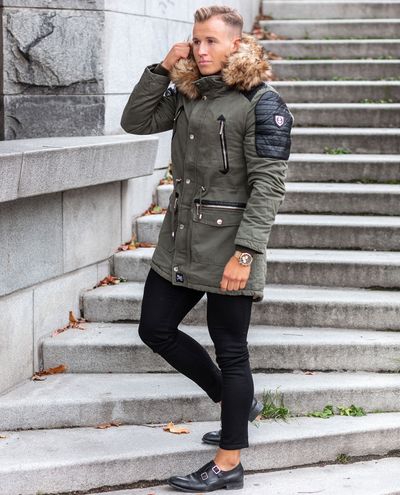 Olive Parka Winter Jacket Jerone