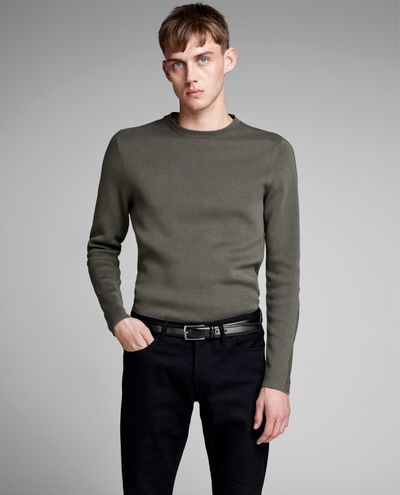 Christopher Black Leather Belt Jack & Jones