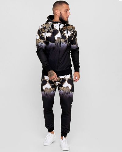 Black Chain Tracksuit 2 Pieces Jerone
