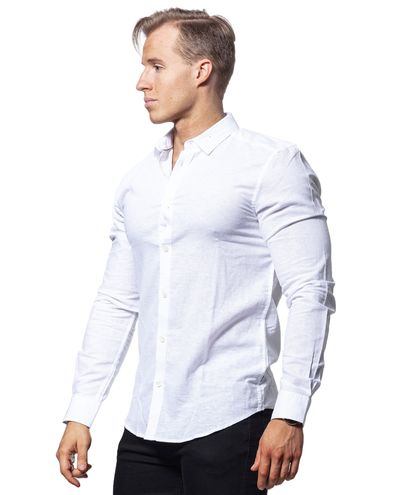 Caiden Linen Shirt White Only & Sons