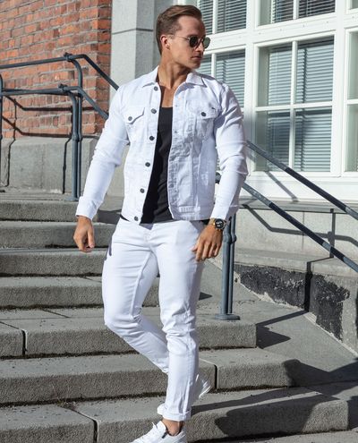 Coin Denim Jacket White Only & Sons
