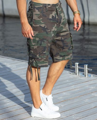 Urban Cargo Shorts Olive Camo Urban Classics