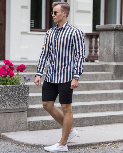 Sane Striped Poplin Dress Shirt Only & Sons