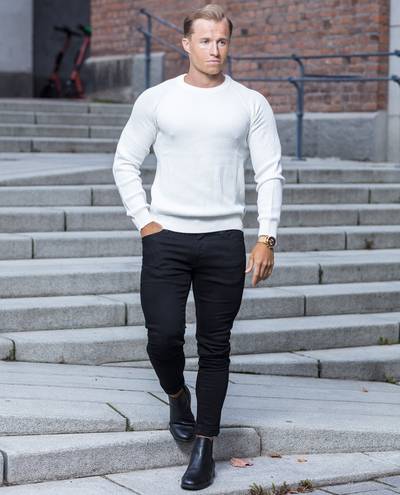 Pannel Knit Cloud Dancer Jack & Jones Pannel Knit Cloud Dancer Jack & Jones