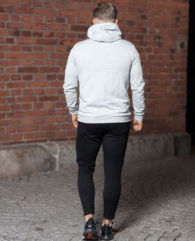 Hoodie With Zipper Grey Adam Walker