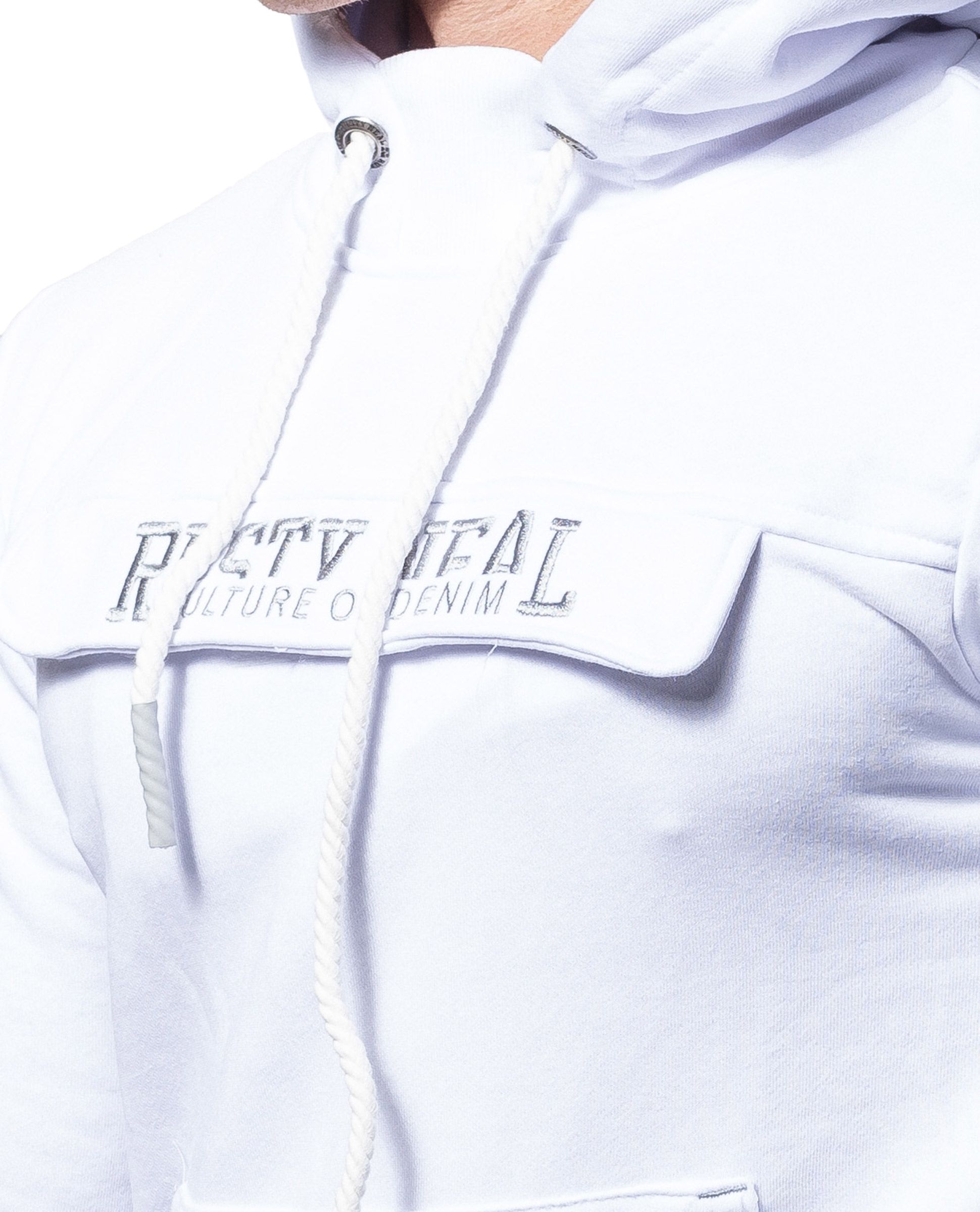 Detailed Hoodie White Rusty Neal | Sweatshirts