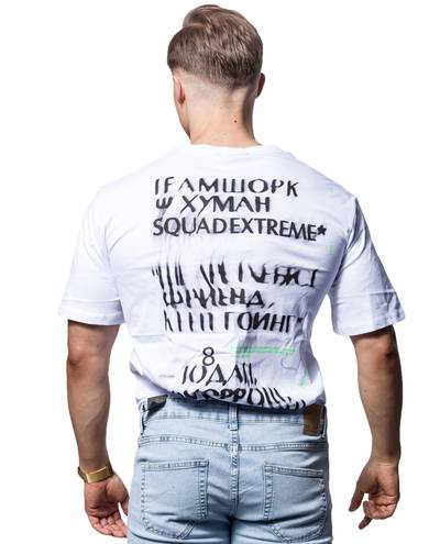 Erik Backprint T-Shirt White Jerone Erik Backprint T-Shirt White Jerone