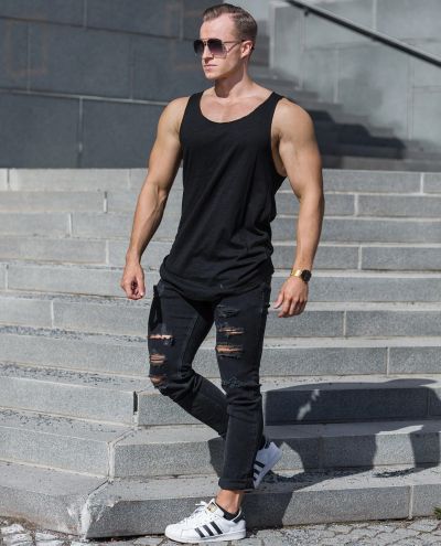 Long Shaped Loose Tank Black Urban Classics