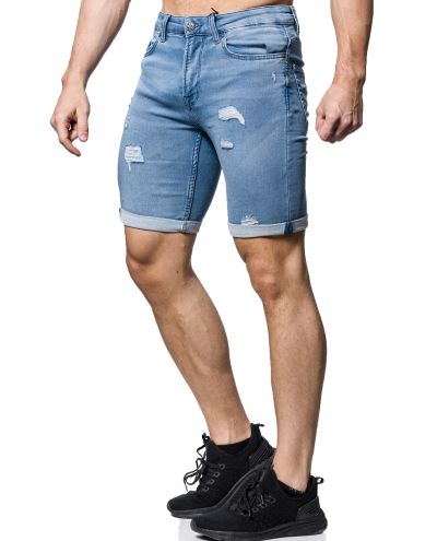Blue Denim Ripped Denim Shorts Only & Sons