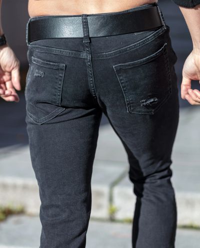 William leather Belt Black