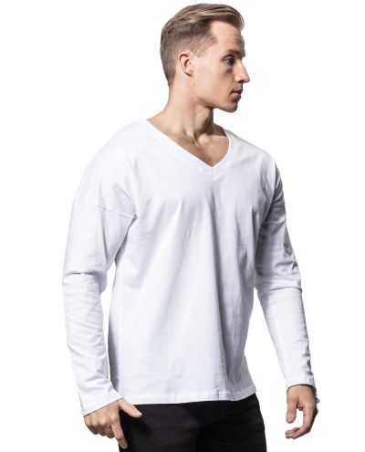 Jason V-Neck Longsleeve White Jerone