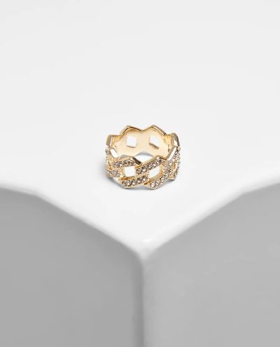 Dollar Ring 3-Pack Gold Urban Classics