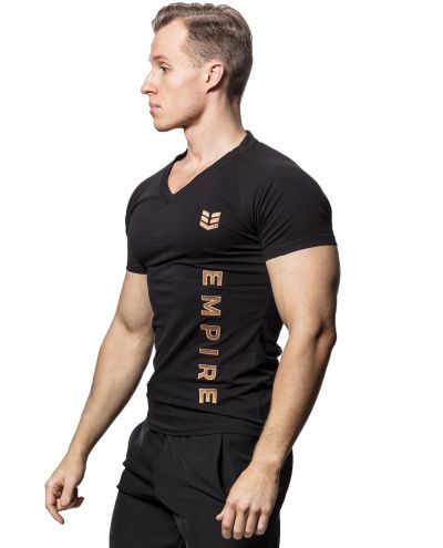 Adonis V-Neck T-Shirt Black Empire Embodied
