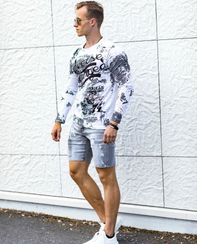 Printed White Longsleeve Swag Jerone