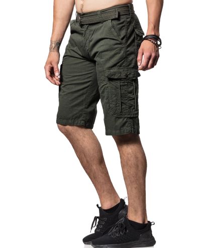 Cargo Shorts Olive With Belt Jerone