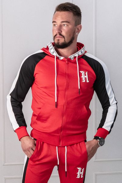 Urban Red Tracksuit Hoodie And Pants Jerone