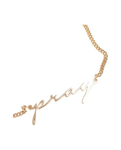 Pray Necklace Gold Mister Tee