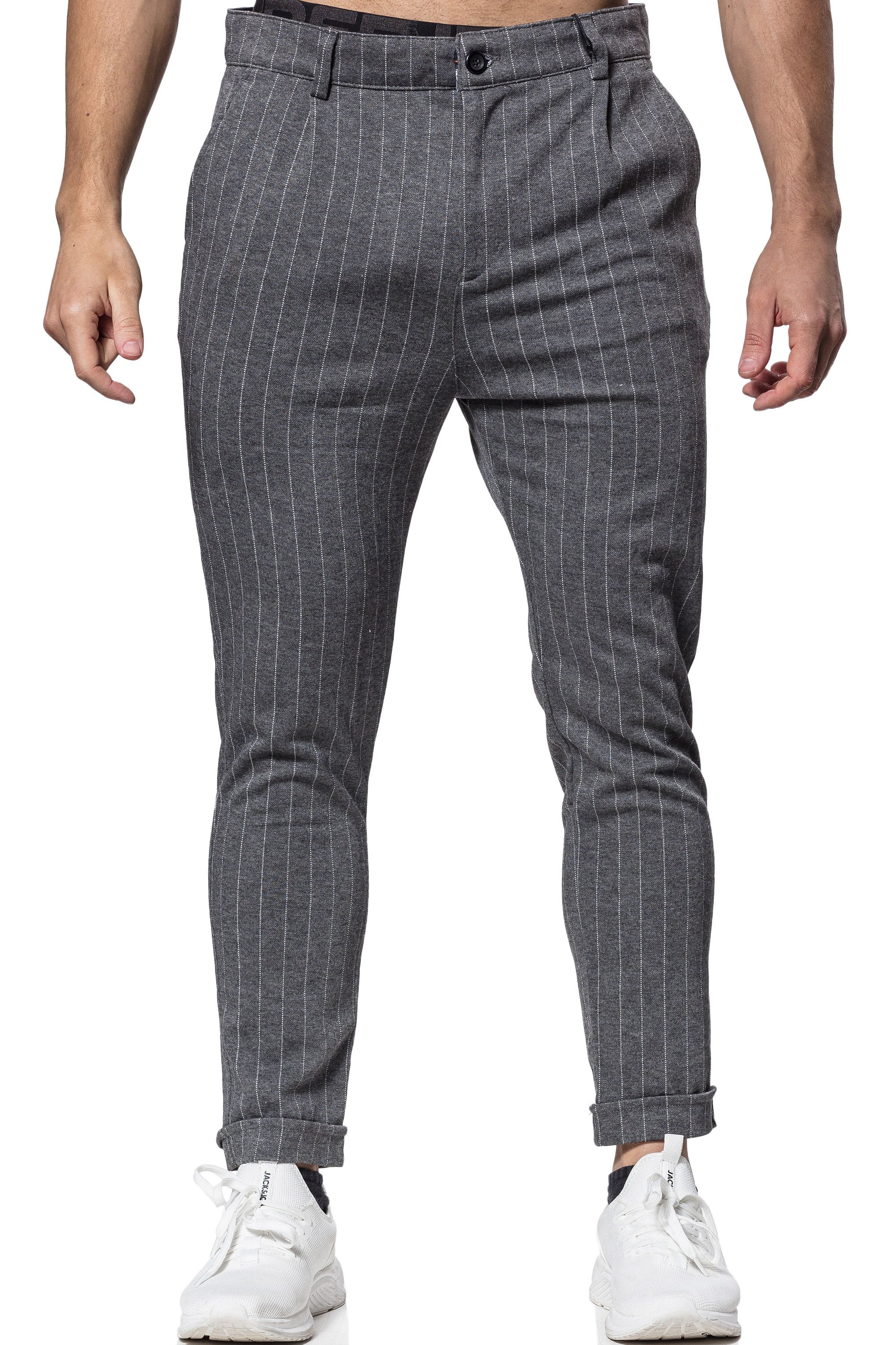 Elastic Gray Stripe Pants Carisma