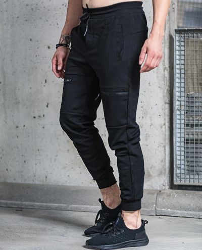 Black Stretchy Sporty Pants Carisma