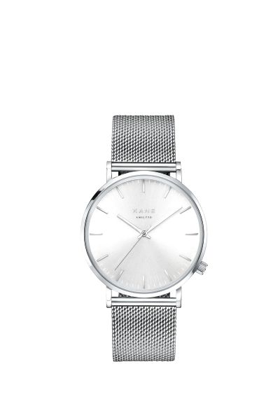 Silver Steel Silver Mesh Watch KANE