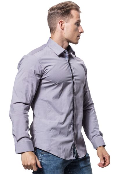 Men's Gray Dress Shirt Slim Fit Rusty Neal