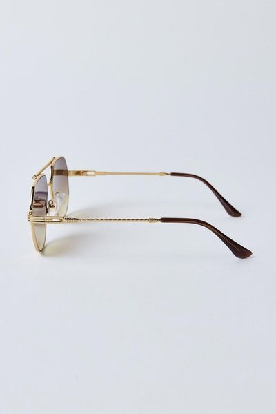 Twisted aviator sunglasses gold FRILIVIN