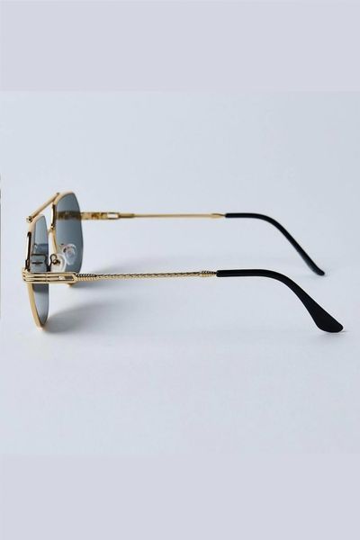 Twisted aviator sunglasses gold black FRILIVIN