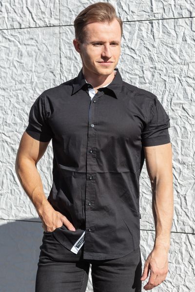 Black Short Sleeve Dress Shirt Carisma Black Short Sleeve Dress Shirt Carisma