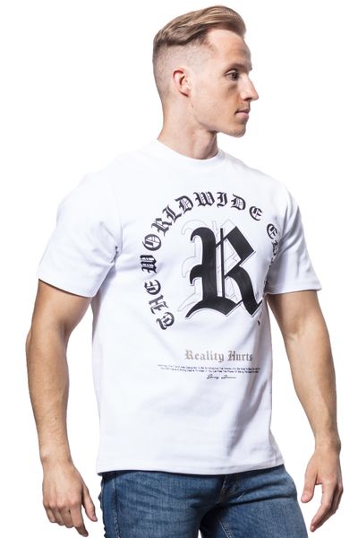 Reality Hurts Embroided T-Shirt White Jerone