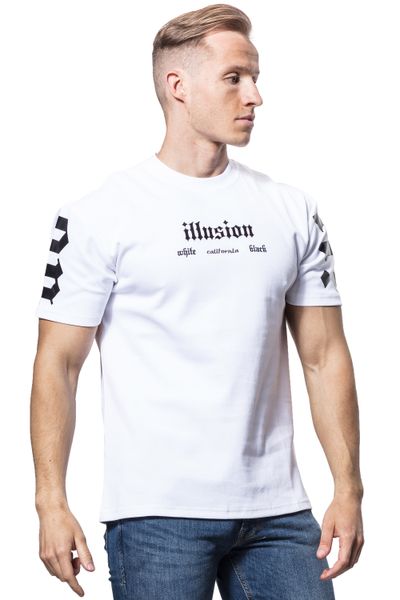 Illusion Embroided T-Shirt White Jerone
