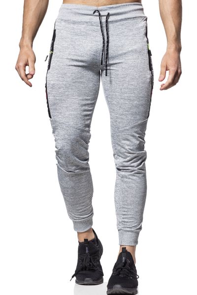 Summer Light Gray Melange College Pants Jerone