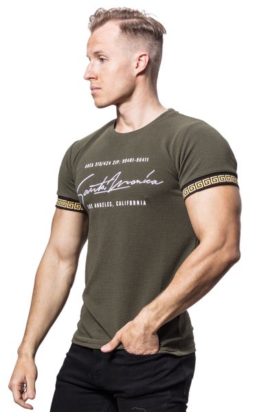 Structured Olive T-Shirt Gold Jerone