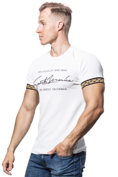 Structured White T-Shirt Gold Jerone